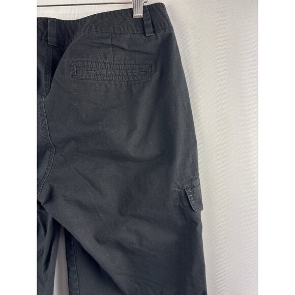 Dockers Womens Mid Rise Curvy Cargo Capris Size 6 Black - Picture 5 of 5
